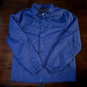 Vintage SearsRoebuck & Co Jacket Royal Blue  Mens Medium Fleece Lined 80's Style